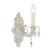  5021-AW-CL-MWP - Paris Market 1 Light Clear Crystal Antique White Sconce
