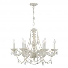  5026-AW-CL-MWP - Paris Market 6 Light Clear Crystal Antique White Chandelier