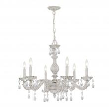  5036-AW-CL-MWP - Paris Market 6 Light Clear Crystal Antique White Chandelier