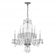  5080-CH-CL-SAQ - Traditional Crystal 10 Light Spectra Crystal Polished Chrome Chandelier