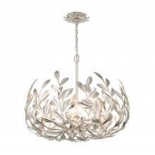  566-SA - Broche 5 Light Antique Silver Chandelier