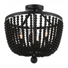  604-MK_CEILING - Rylee 4 Light Matte Black Semi Flush Mount