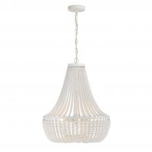  608-MT - Rylee 6 Light Matte White Chandelier