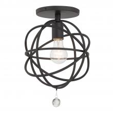  9220-BK_CEILING - Solaris 1 Light Black Semi Flush Mount