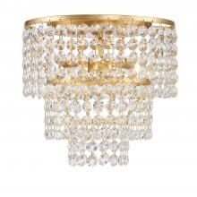 Crystorama GAB-B7303-GA - Gabrielle 14'' Antique Gold Flush Mount