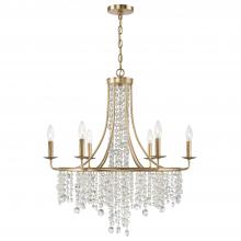  GAB-B7306-GA - Gabrielle 6 Light Antique Gold Chandelier