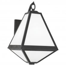  GLA-9722-OP-BC - Brian Patrick Flynn Glacier 2 Light Black Charcoal Outdoor Sconce