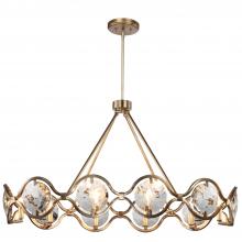 Crystorama QUI-7629-DT - Quincy 10 Light Distressed Twilight Linear Chandelier