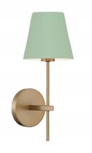  XAV-B8321-VG-GR - Xavier 1 Light Vibrant Gold + Green Sconce