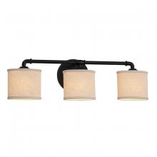  FAB-8463-30-CREM-MBLK - Bronx 3-Light Bath Bar