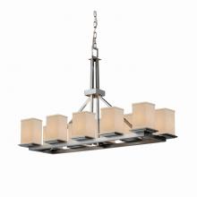  FAB-8650-15-CREM-NCKL - Montana 10-Light Rectangular Ring Chandelier