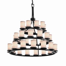  FAB-8712-10-WHTE-MBLK - Dakota 36-Light 3-Tier Ring Chandelier