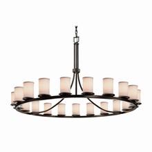  FAB-8716-10-WHTE-DBRZ - Dakota 21-Light 1-Tier Ring Chandelier