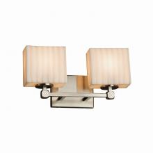 Justice Design Group PNA-8422-55-WFAL-NCKL - Tetra 2-Light Bath Bar