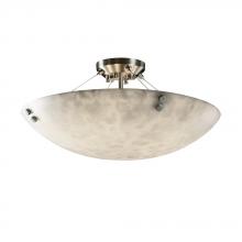  CLD-9652-35-DBRZ-F1 - 24" Semi-Flush Bowl w/ Pair Cylindrical Finials