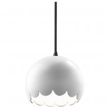  CER-6470-WHT-MBLK-BKCD-LED1-700 - Scallop LED Pendant