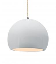 Justice Design Group CER-6535-WTWT-NCKL-BEIG-TWST-LED1-700 - Large Globe LED Pendant