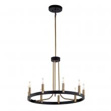  NSH-8043-MBBR - Clayton 23” 1-Tier 9-Light Chandelier