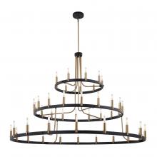  NSH-8049-MBBR - Clayton 60” 3-Tier 45-Light Chandelier