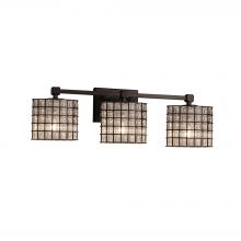 Justice Design Group WGL-8423-30-GRCB-MBLK-LED3-2100 - Tetra 3-Light LED Bath Bar