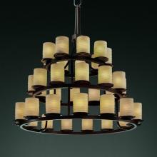  POR-8712-10-BANL-DBRZ - Dakota 36-Light 3-Tier Ring Chandelier