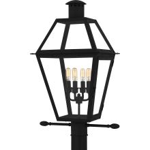  RO9014EK - Rue De Royal 4-Light Earth Black Outdoor Post Lantern