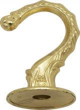  90/440 - Die Cast Large Swag Hook; Brass Plated Finish; Kit Contains 1 Hook And Hardware; 10lbs Max