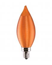  S11301 - 2 Watt CA11 LED; Satin Spun Amber; Candelabra base; 2100K; 120 Volt