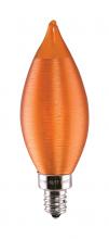  S11307 - 4 Watt CA11 LED; Satin Spun Amber; Candelabra base; 2100K; 120 Volt; Carded