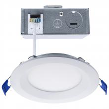 Satco Products Inc. S11870R1 - 10 Watt LED Direct Wire Downlight; Slimfit; Smooth Baffle; 4 Inch; CCT Selectable; Round; Remote