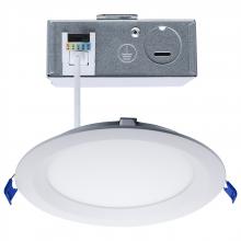 Satco Products Inc. S11872R1 - 13 Watt LED Direct Wire Downlight; Slimfit; Smooth Baffle; 6 Inch; CCT Selectable; Round; Remote
