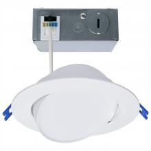  S11879 - 14 Watt; 6"; Directional Low-Profile Downlight; CCT Selectable; 120 Volt; White Finish