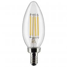  S21822 - 4 Watt B11 LED; Clear; Candelabra Base; 5000K; 350 Lumens; 120 Volt; 2-Pack