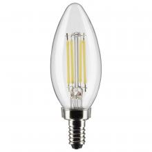  S21828 - 5.5 Watt B11 LED; Clear; Candelabra Base; 3000K; 500 Lumens; 120 Volt; 2-Pack