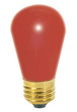  S3961 - 11 Watt S14 Incandescent; Ceramic Red; 2500 Average rated hours; Medium base; 130 Volt