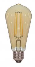  S8612 - 4.5 Watt ST19 LED; Amber; Medium base; 2000K; 350 Lumens; 120 Volt; Carded