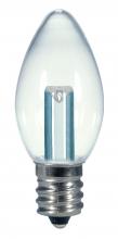  S9156 - 0.5 Watt LED; C7; Clear; 2700K; Candelabra base; 120 Volt; Carded