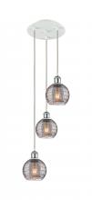 Innovations Lighting 113B-3P-WPC-G1213-6SM - Athens Deco Swirl - 3 Light - 12 inch - White Polished Chrome - Cord Hung - Multi Pendant