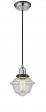  201CBP-PNBK-G534 - Oxford - 1 Light - 7 inch - Polished Nickel - Cord hung - Mini Pendant