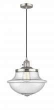  201CSW-SN-G544-LED - Oxford - 1 Light - 12 inch - Brushed Satin Nickel - Cord hung - Mini Pendant