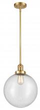 Innovations Lighting 201S-SG-G204-12-LED - Beacon - 1 Light - 12 inch - Satin Gold - Stem Hung - Mini Pendant