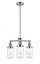 Innovations Lighting 207-PN-G312-LED - Dover - 3 Light - 17 inch - Polished Nickel - Stem Hung - Chandelier