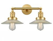  208-SG-G2-LED - Halophane - 2 Light - 18 inch - Satin Gold - Bath Vanity Light