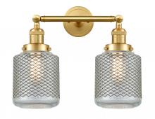 Innovations Lighting 208-SG-G262-LED - Stanton - 2 Light - 16 inch - Satin Gold - Bath Vanity Light