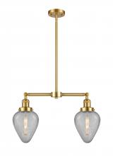 Innovations Lighting 209-SG-G165-LED - Geneseo - 2 Light - 21 inch - Satin Gold - Stem Hung - Island Light