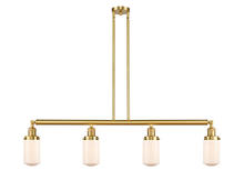  214-SG-G311-LED - Dover - 4 Light - 49 inch - Satin Gold - Stem Hung - Island Light