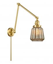 Innovations Lighting 238-SG-G146 - Chatham - 1 Light - 8 inch - Satin Gold - Swing Arm