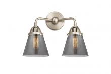  288-2W-SN-G63-LED - Cone - 2 Light - 14 inch - Brushed Satin Nickel - Bath Vanity Light