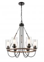 Innovations Lighting 442-6CR-BK-G4424-LED - Paladin - 6 Light - 25 inch - Matte Black - Chain Hung - Chandelier