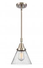  447-1S-SN-G44-LED - Cone - 1 Light - 8 inch - Brushed Satin Nickel - Mini Pendant